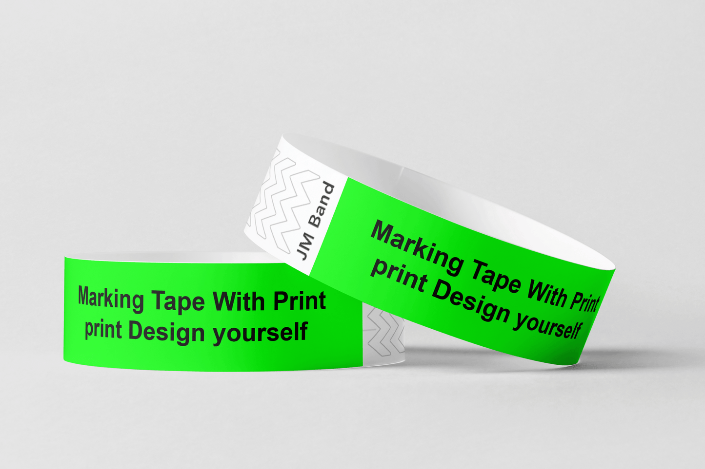 Marking Tape With Print Paper wristbands JM Band EU 10 Green