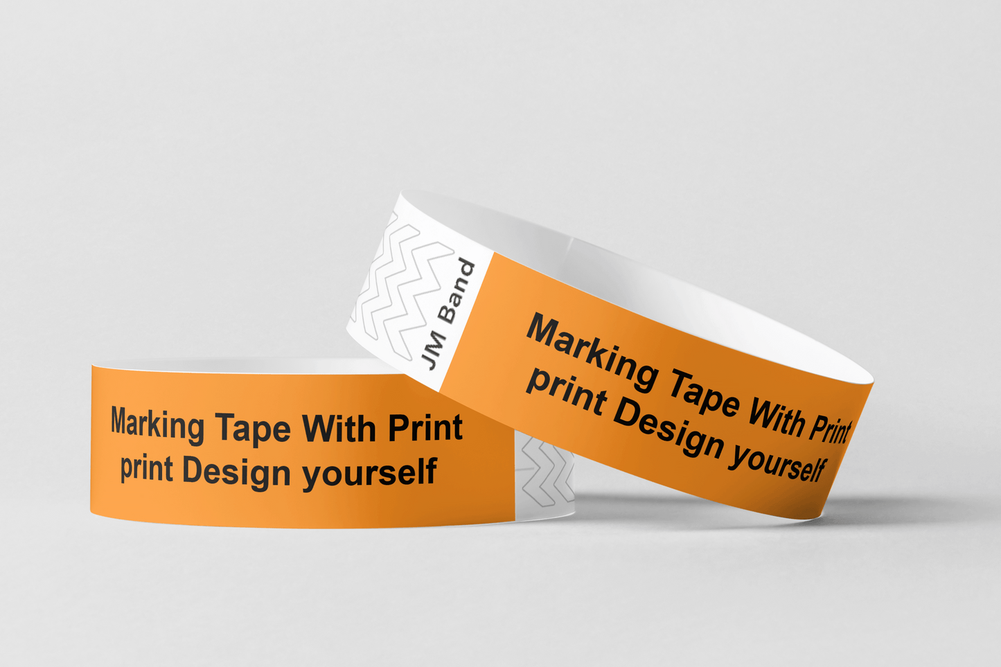 Marking Tape With Print Paper wristbands JM Band EU 10 Orange