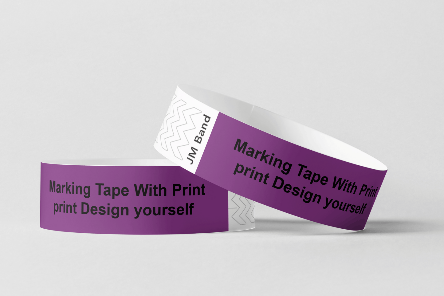 Marking Tape With Print Paper wristbands JM Band EU 10 Purple