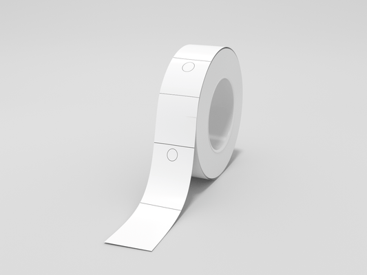 2-Part Thermal Cloakroom Tickets in Roll Tickets JM Band® 1 White