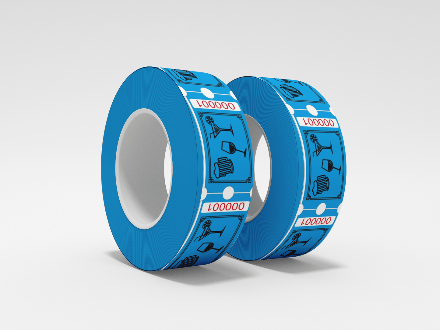 Drink Tickets Roll 1000 X 1 Tickets JM Band EU 1 Drinks Roll - Blue