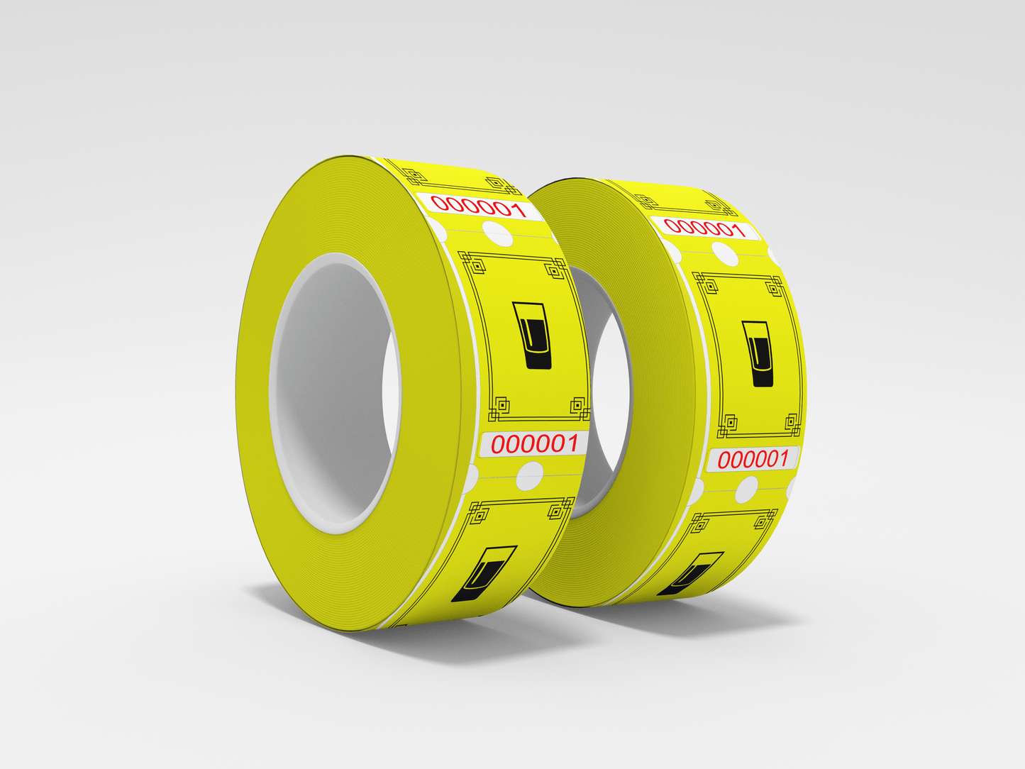 Drink Tickets Roll 1000 X 1 Tickets JM Band EU 1 Shots Glass - Yellow