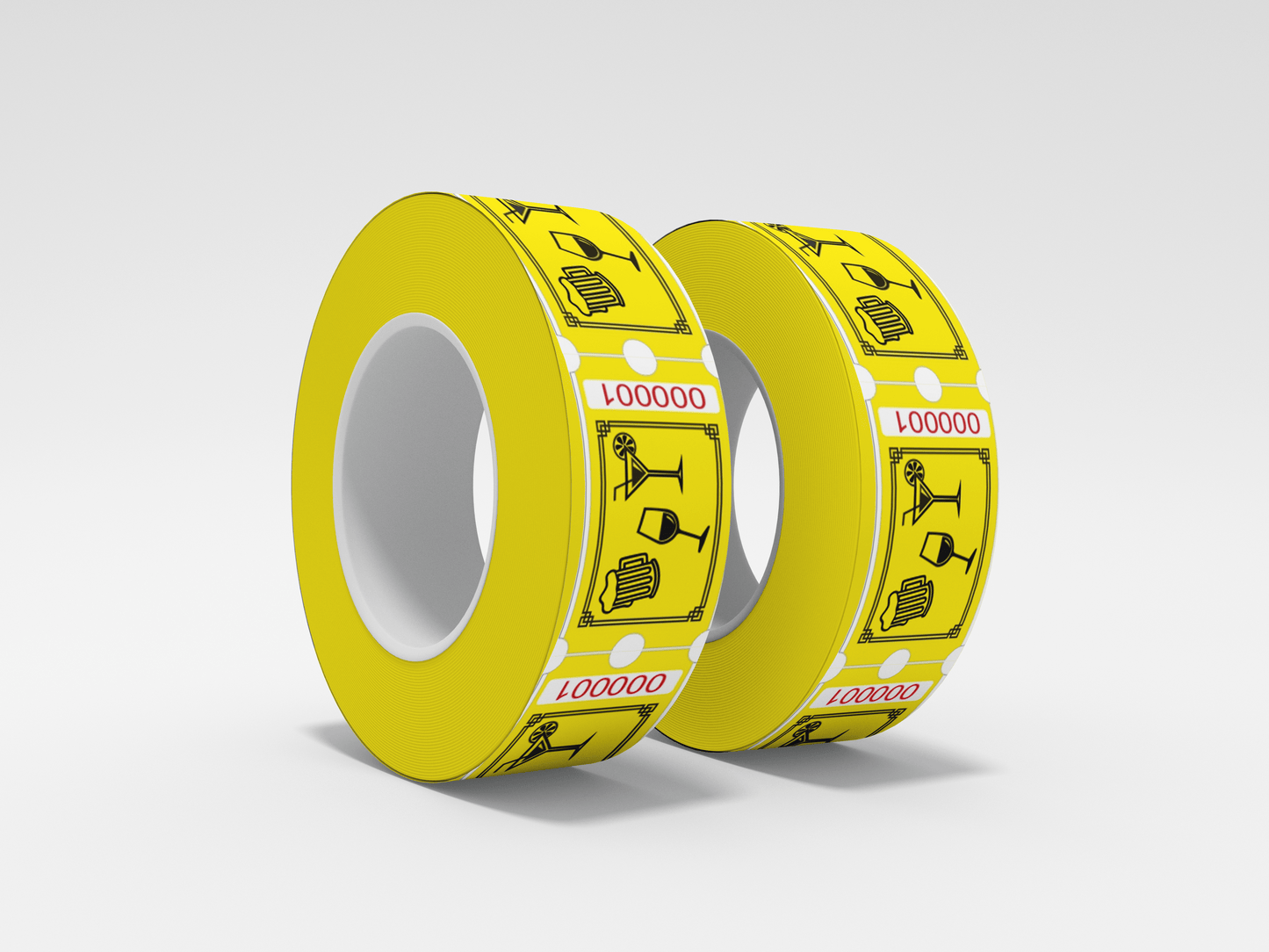 Drink Tickets Roll 1000 X 1 Tickets JM Band EU 1 Drinks Roll - Yellow