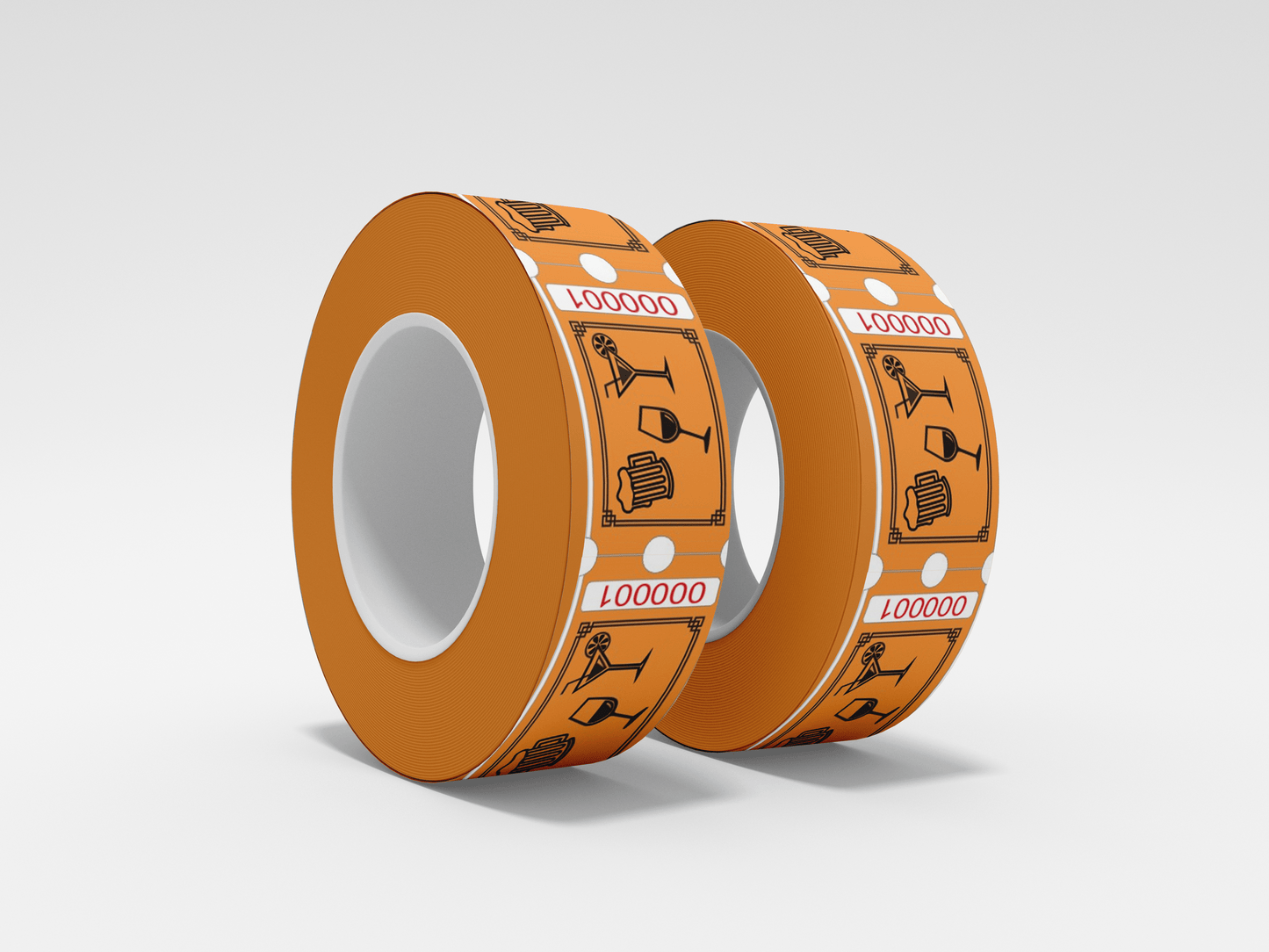 Drink Tickets Roll 1000 X 1 Tickets JM Band EU 1 Drinks Roll - Orange