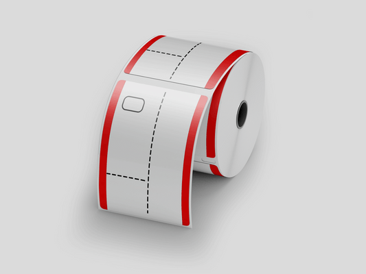 3-Part Thermal Cloakroom Tickets in Roll Tickets JM Band® 1 Red