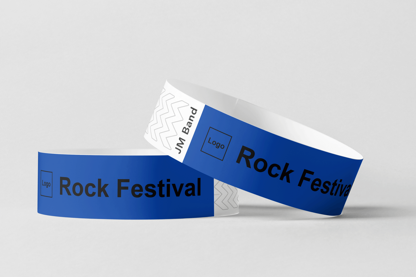 Paper Wristband - Black Print Paper wristbands JM Band EU 10 Dark Blue