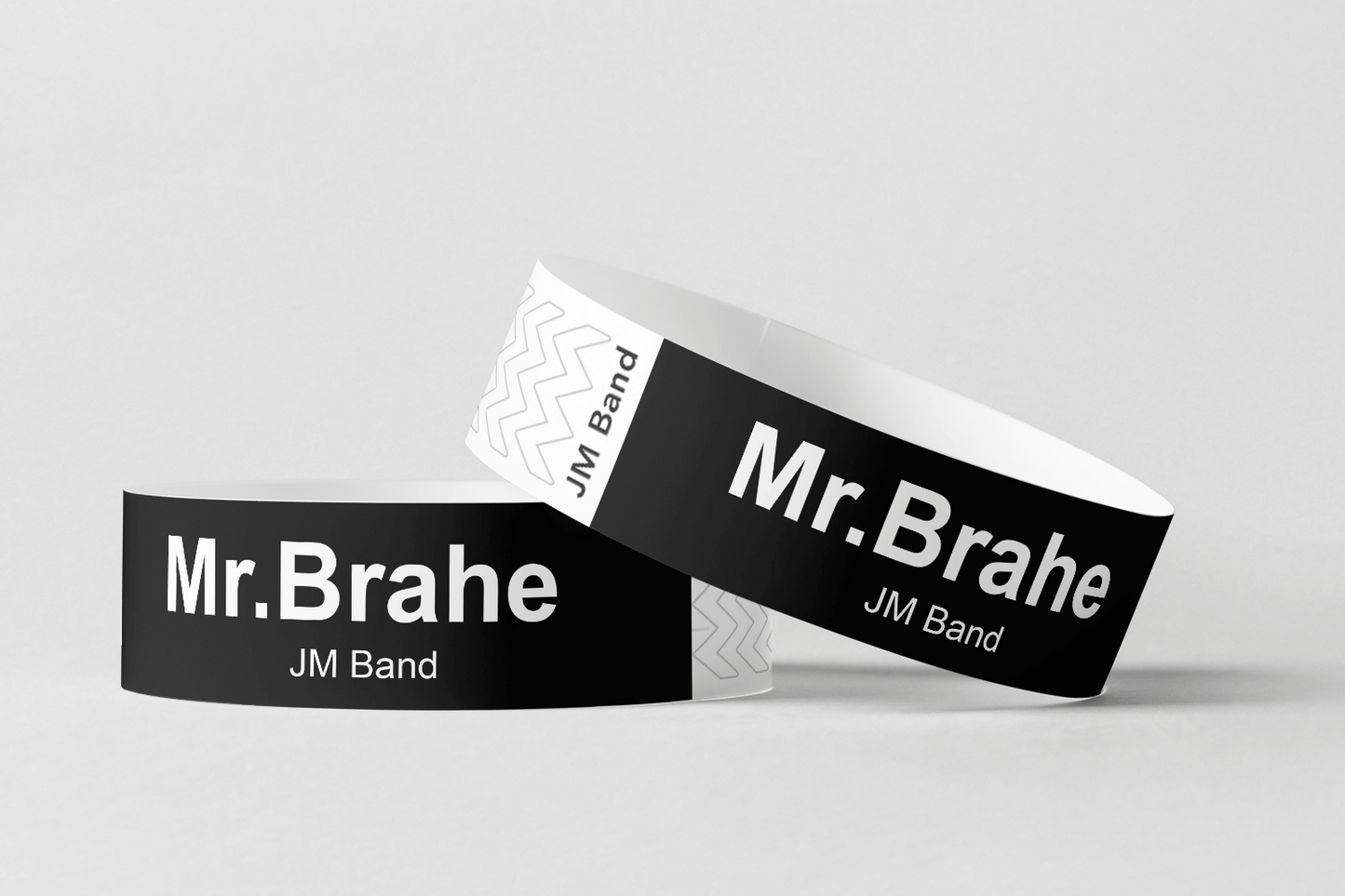 Paper Wristbands - White Print Paper wristbands JM Band EU