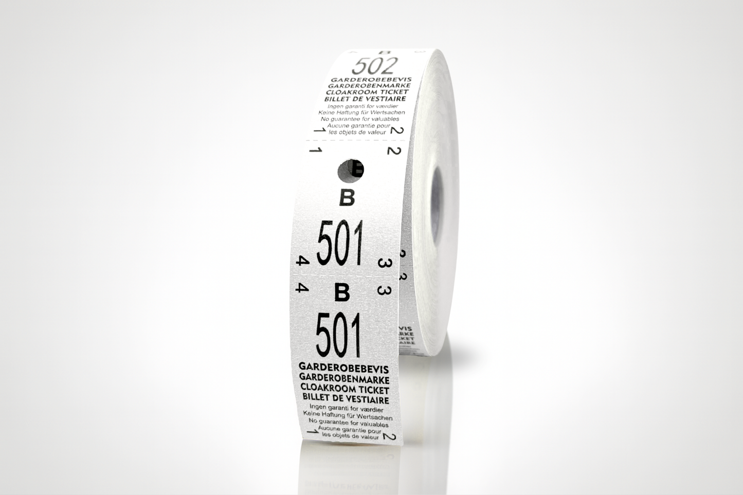 Cloakroom Tickets 2-Parts (500 pcs)