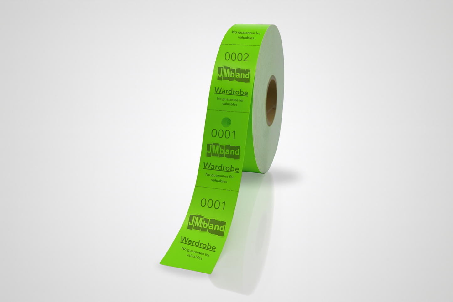 2-Part Cloakroom Tickets with Print