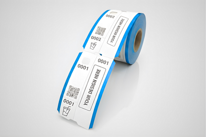 Εισιτήρια 3 τεμαχίων με προσαρμοσμένο ρολό