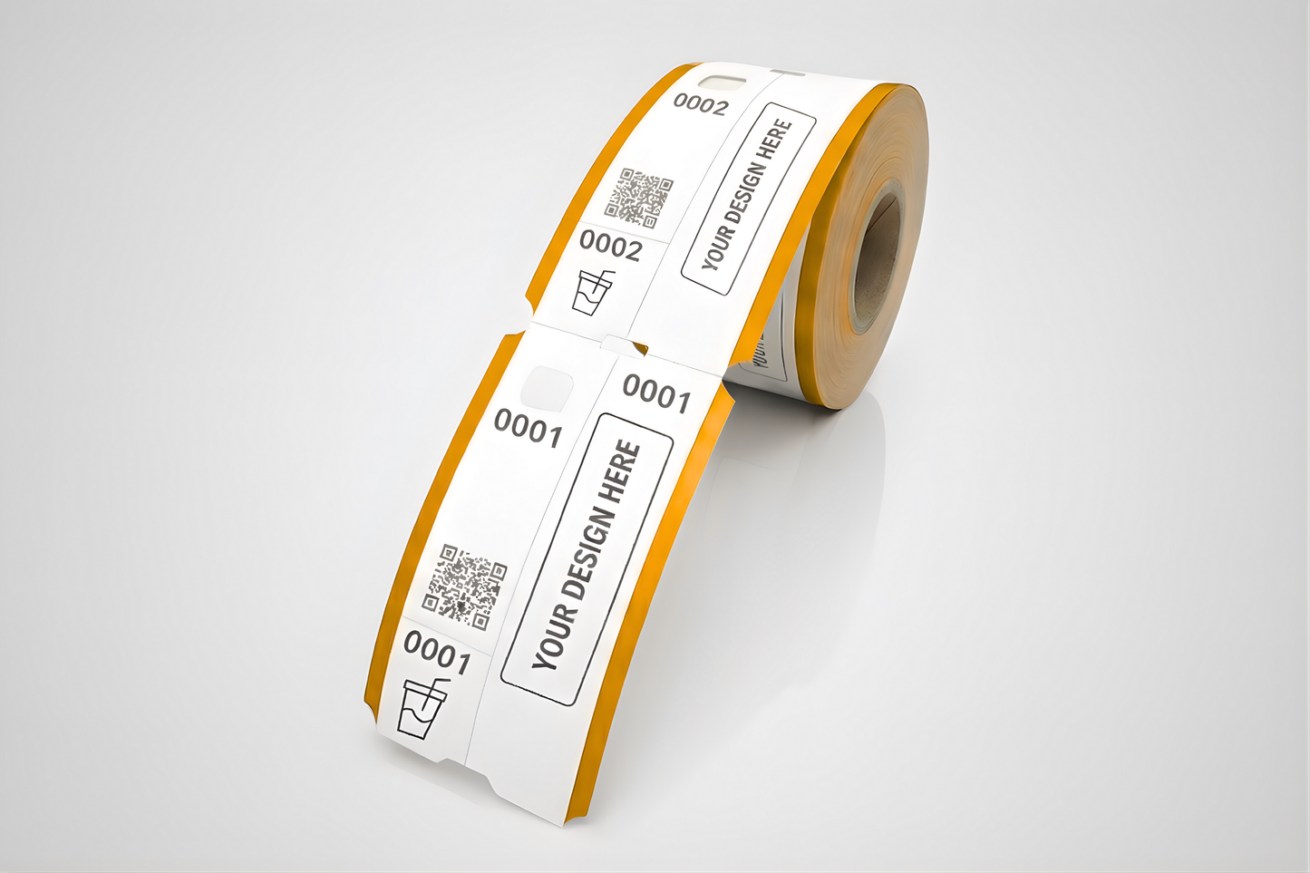 Εισιτήρια 3 τεμαχίων με προσαρμοσμένο ρολό