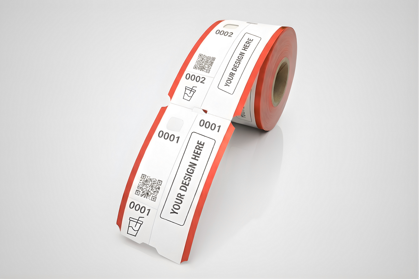 Εισιτήρια 3 τεμαχίων με προσαρμοσμένο ρολό