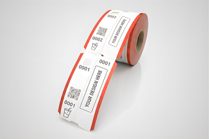 Εισιτήρια 3 τεμαχίων με προσαρμοσμένο ρολό