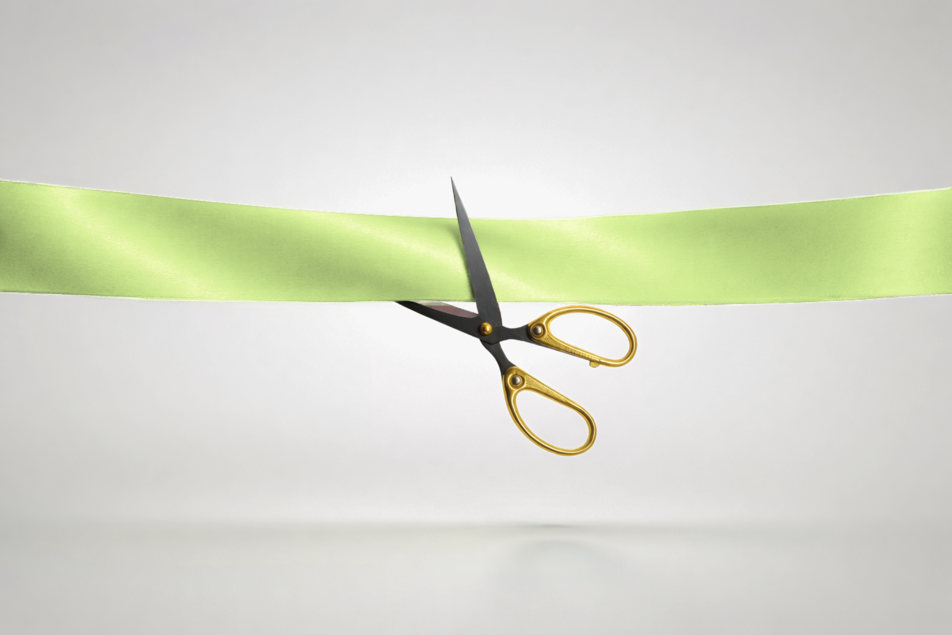 Κορδέλα εγκαινίων ECO σε χρώμα lime green χωρίς τύπωμα από την JM Band®.