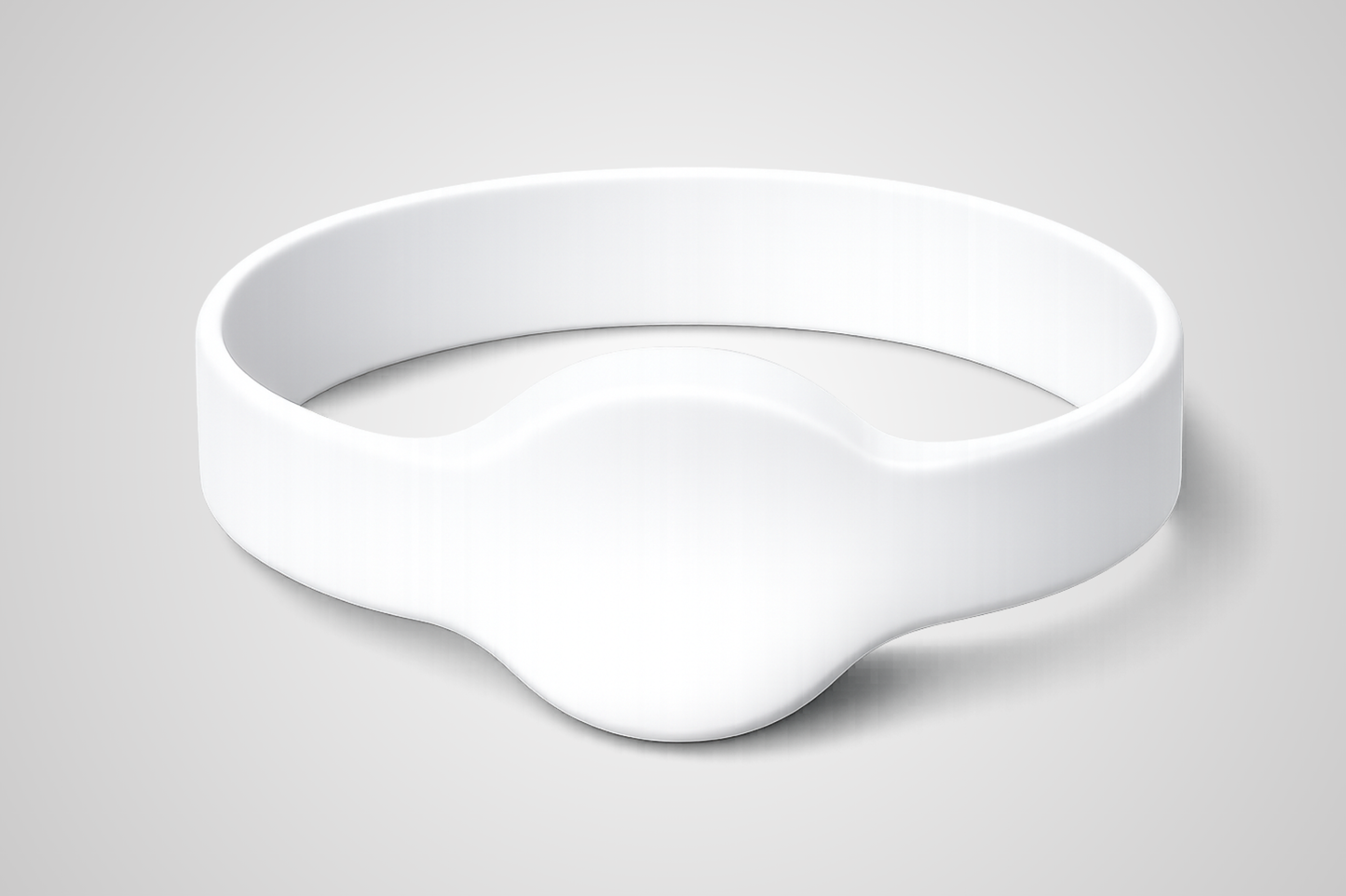 Λευκό βραχιόλι σιλικόνης NFC JM02 whitelabel από την JM Band®.