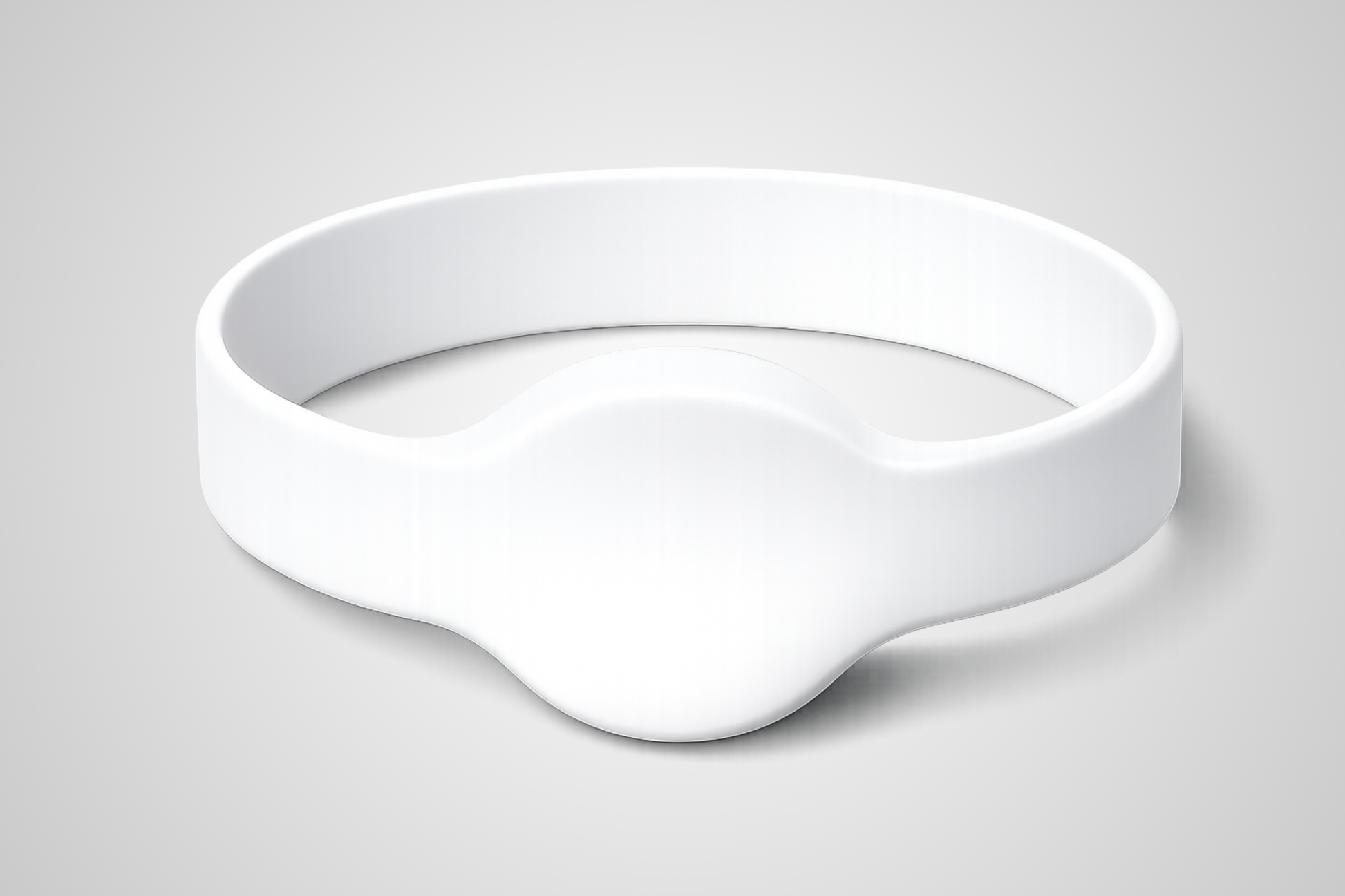 Λευκό βραχιόλι σιλικόνης NFC JM02 whitelabel από την JM Band®.