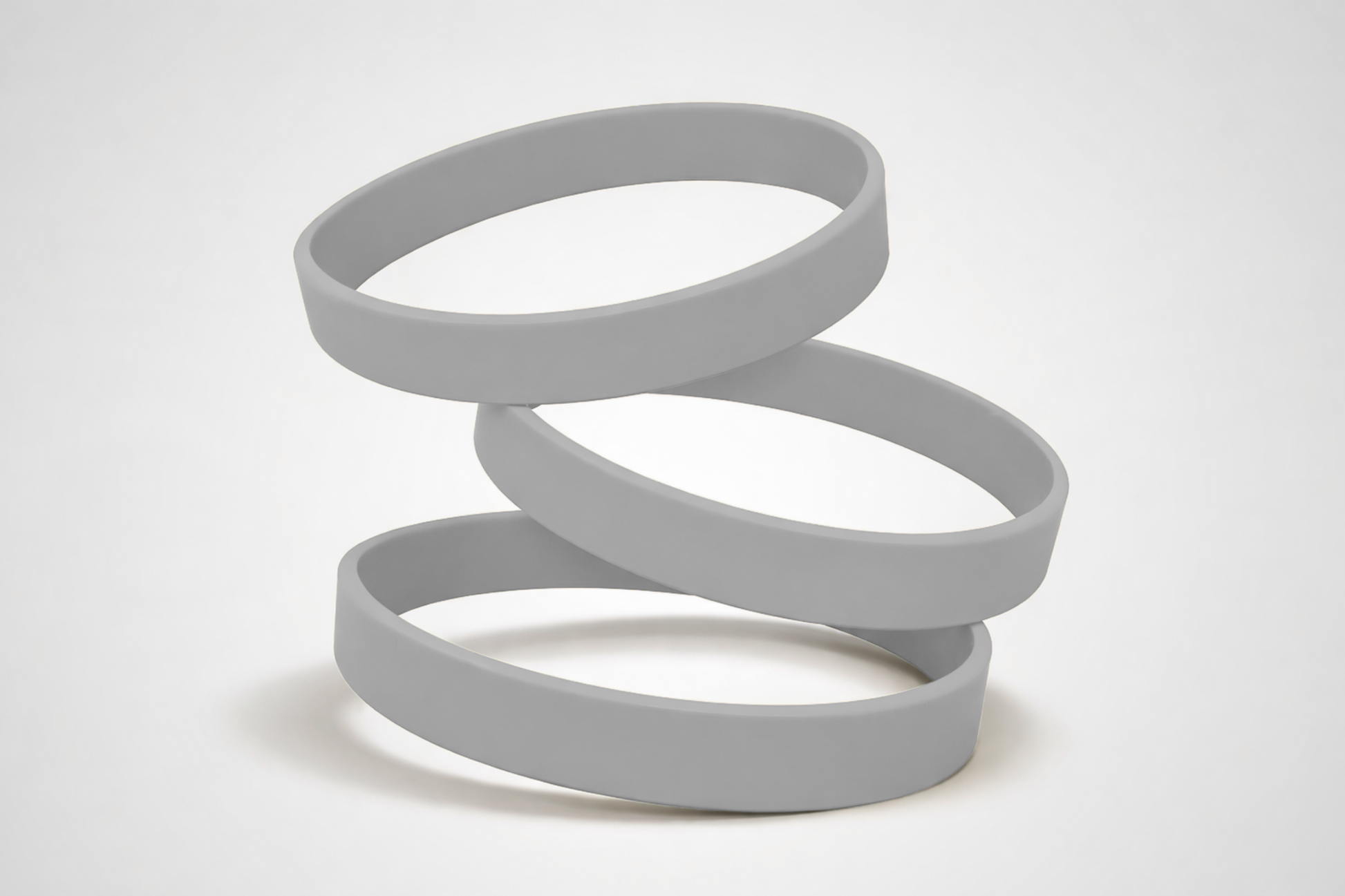 Gray Plain Silicone Wristbands. Buy Silicone Wristbands without print from JM Band®