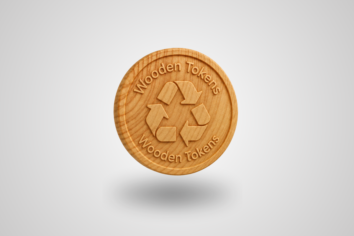 Buy Embossed wooden tokens with your own design from JM Band®